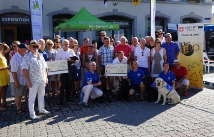 Remise du Chèque de CHF 25'000 à la Fondation Romande pour Chiens-Guides d'Aveugles